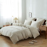 Simple&Opulence Super King Duvet Cover Set Natural Linen Super King