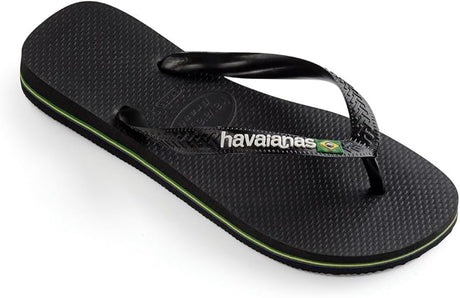 Havainanas Brasil Flip Flops Black Size Uk 7/8 EU 41/42