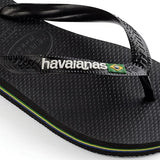 Havaianas Brasil Logo, Sandalias Unisex Adulto, Black/Black, 41/42