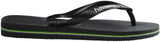 Havaianas Brasil Logo, Sandalias Unisex Adulto, Black/Black, 41/42