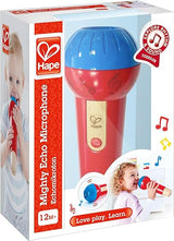 Hape Mighty Echo Microphone | Battery-Free Voice Amplifying Microphone Toy Red