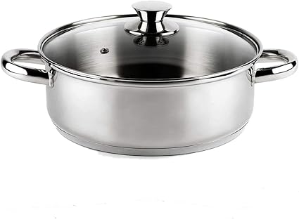 Vier CI18 Quality 18 cm Diameter, Induction, 18/10 Stainless Steel Saucepan