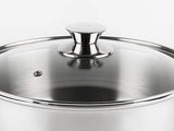 Vier CI18 Quality 18 cm Diameter, Induction, 18/10 Stainless Steel Saucepan