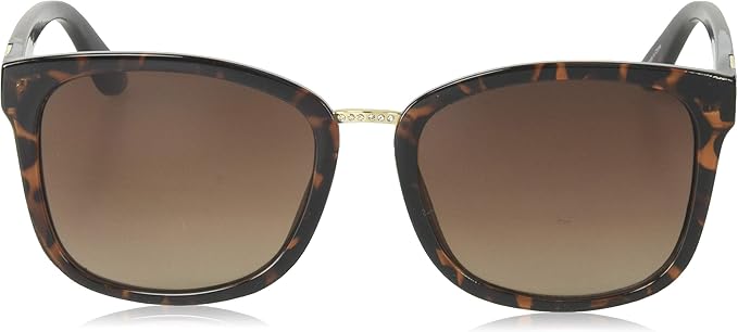 GUESS Women's GF0327 Shiny Havana With Gold/Brown Gradient Lens One Size