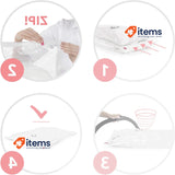 Compactor Set of 3 ASPISPACE XL Vacuum Compression Bags 80x130cm Reusable
