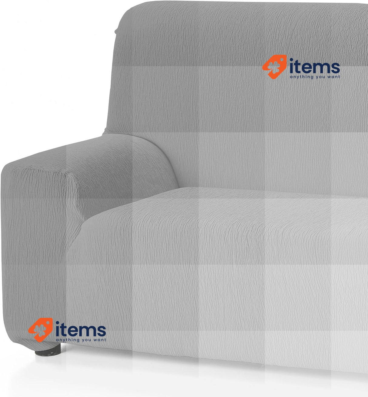Martina Home 2 Seater Stretch Sofa Cover, Fabric, Grey 2 Plazas (120 a 170 cm)