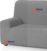 Martina Home 2 Seater Stretch Sofa Cover, Fabric, Grey, 2 Plazas (120 x 170 cm)