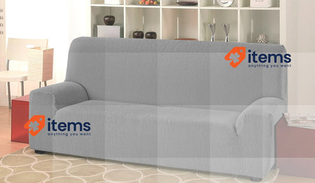 Martina Home 2 Seater Stretch Sofa Cover, Fabric, Grey 2 Plazas (120 a 170 cm)