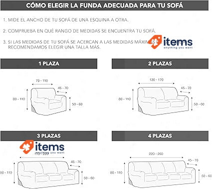 Martina Home 2 Seater Stretch Sofa Cover, Fabric, Grey, 2 Plazas (120 x 170 cm)