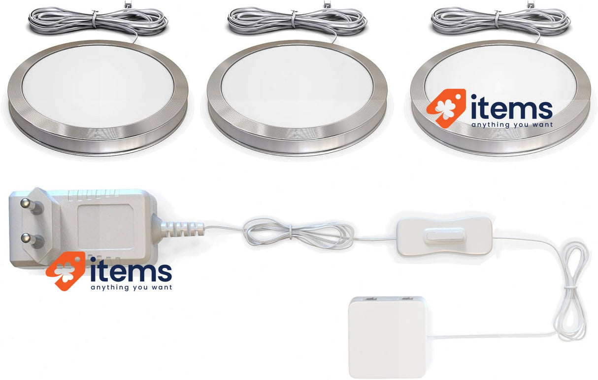 B.K.Licht Set of 3 LED recessed lights warm light 3000K 3x1.8W 170Lm Ø59mm IP20