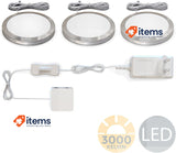 B.K.Licht Set of 3 LED recessed lights warm light 3000K 3x1.8W 170Lm Ø59mm IP20
