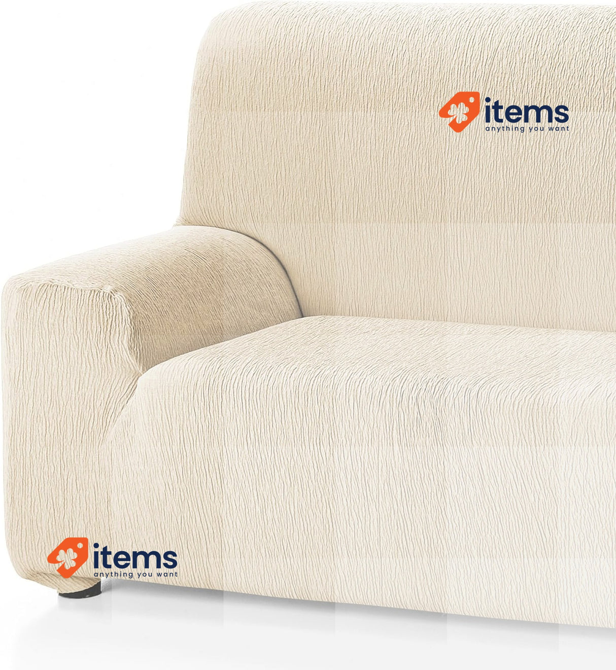 Martina Home 2 Seater Stretch Sofa Cover, 2 Seaters 120 to 170 cm Beige Plazas