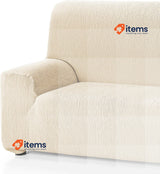 Martina Home 2 Seater Stretch Sofa Cover, 2 Seaters 120 to 170 cm Beige Plazas