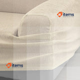 Martina Home 2 Seater Stretch Sofa Cover, 2 Seaters 120 to 170 cm Beige Plazas