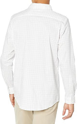 Amazon Essentials Men's Slim-Fit Long-Sleeve Stretch Dress Shirt White Medium