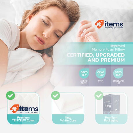 ZenPur Oreiller Cervical Souple 13cm - cushion Memory of Soft Shape 40x60