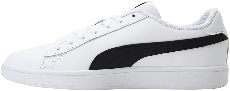 PUMA Unisex's Smash V2 L Low-top Sneakers White Black, 40 EU