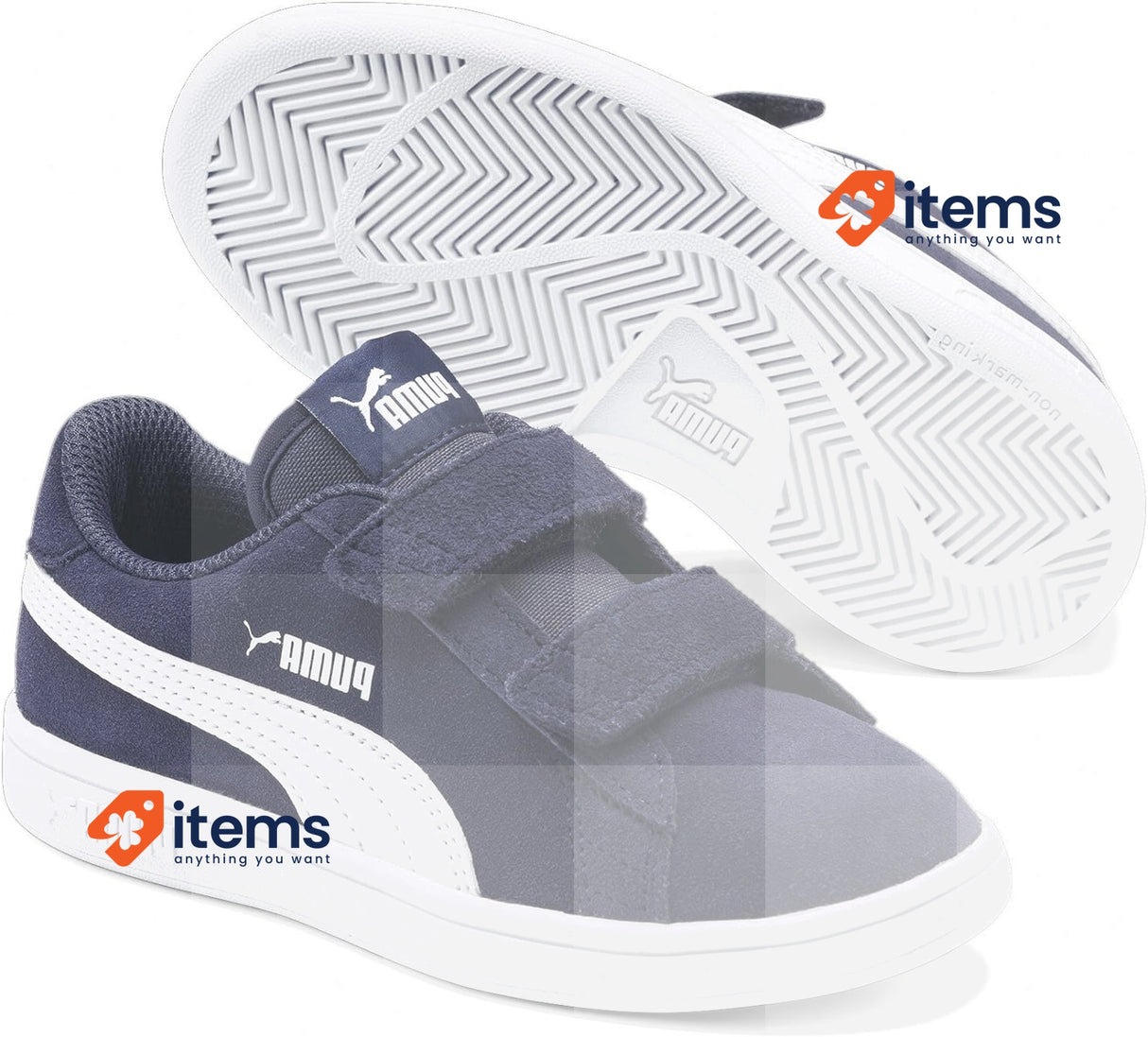 Puma Unisex Kids' Icra Trainer Low-Top Peacoat Puma White 12 UK Child Smash v2
