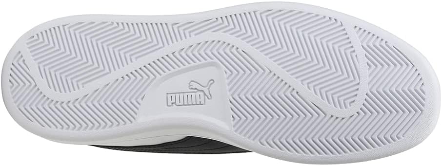 PUMA Unisex's Smash V2 L Low-top Sneakers
 White/Black Size UK 6 EU 39