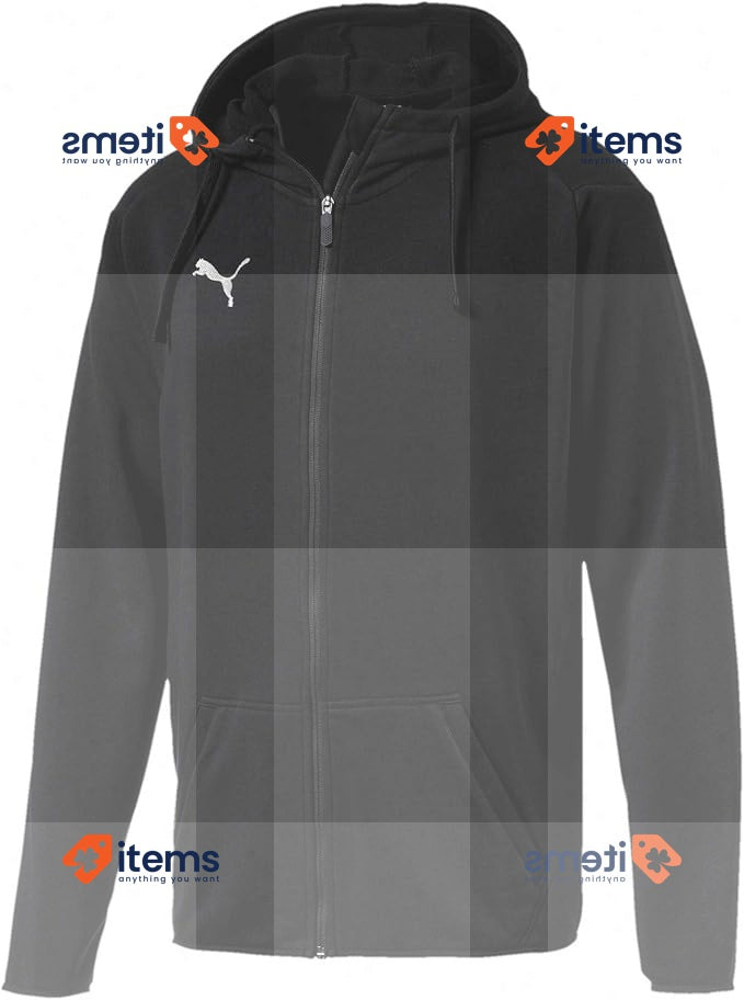 PUMA Men s Liga Casual Hoody Jacket Hoody Puma Black-Puma White XL