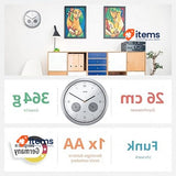 Mebus Radio Wall Clock W/ Thermometer And Hygrometer Ø26cm, Plastic, Silver