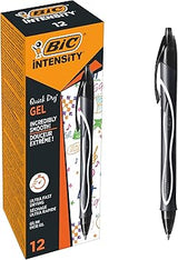 BIC Gel-ocity Quick Dry Ballpoint Pens Box of 12 Black