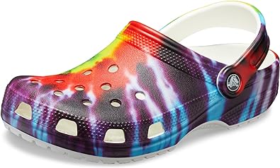 Crocs Unisex Classic Tie-dye Clogs Multicolor 4/5 UK