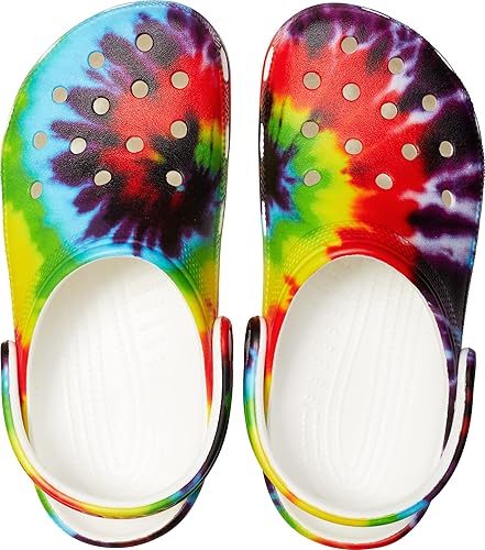 Crocs Unisex Classic Tie-dye Clogs Multicolor 4/5 UK