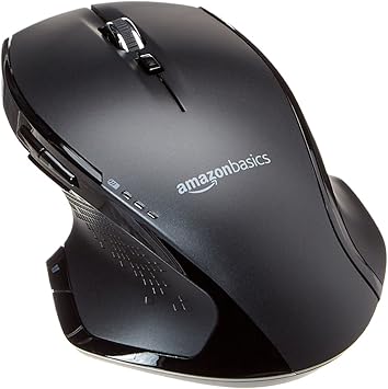 Amazon Basics Ergonomic Wireless Mouse Black