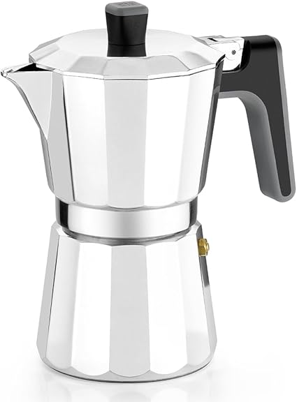 Braisogona Perfect Italian Induction Coffee Maker Silver