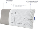 Todocama Natural Carbon Viscoelastic Pillow, Grey, 1 Unit (Pack of 1)