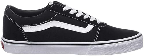 Vans Women's Ward Sneaker Suede Canvas Black White 38 EU