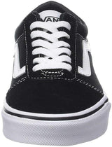 Vans Women's Ward Sneaker Suede Canvas Black White 38 EU