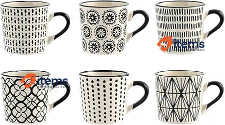 6 Stoneware Coffee Cups 90ml 90 ml CC90 Vhera <p>Material: Stoneware, Suitable