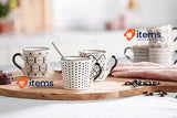 6 Stoneware Coffee Cups 90ml 90 ml CC90 Vhera <p>Material: Stoneware, Suitable