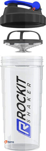 ROCKITZ 1000ml Protein Shaker & Drinking Bottle - BPA free Transparent