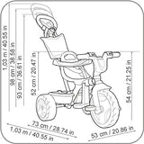 Feber 800010946 Tricycle For Kids 40.55L x 20.86W x 40.55H Inches