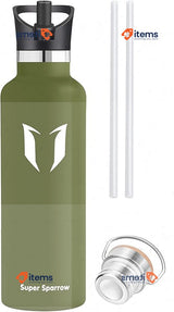 Super Sparrow Stainless Steel Water Bottle Vacuum Insulated Metal 750ml Bottles