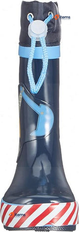 Playshoes Unisex Kid s Boys Wellies Building Site Boots Blue 10.5 UK Child GmbH