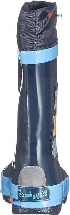 Playshoes Unisex Kid s Boys Wellies Building Site Boots Blue 10.5 UK Child GmbH