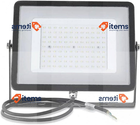 V-TAC LED Floodlight, 100W Chip Samsung 6400k Colour IP65 Waterproof Black
