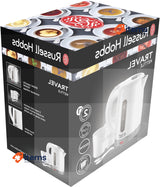 Russell Hobbs Electric Kettle Lightweight Travel 850 ml, 1000W White