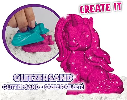 Craze 14332 Kinetic Play Sand Pony Magic Sand Unicorn Refill Can Glitter Frozen