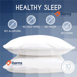 Dreamzie - Pack of 2 Pillow Protector Waterproof with Zipper 50 x 80 cm White