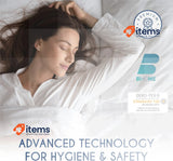 Dreamzie - Pack of 2 Pillow Protector Waterproof with Zipper 50 x 80 cm White