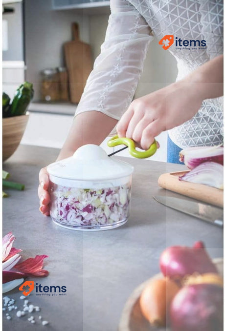 Tefal Manual Food Processor, Plastic, Green - Dark Citronnelle, 500 ml