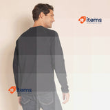 Amazon Essentials Henley Sleeve Top Long Adjustment Strap Men Black, Size Large