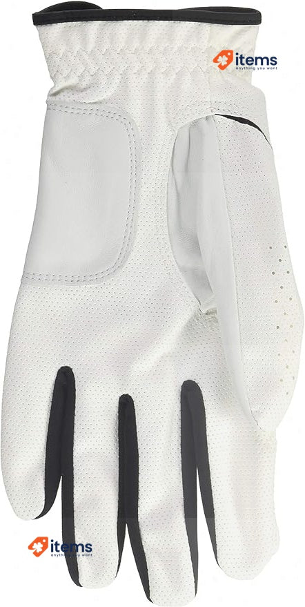 Wilson Men s Staff Grip Plus Right Hand Golf Glove White, Size Medium