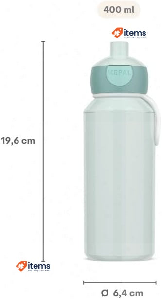Mepal Drinking Bottle Pop-Up Leak Proof BPA-Free & Dishwasher Safe 400 ml Blue