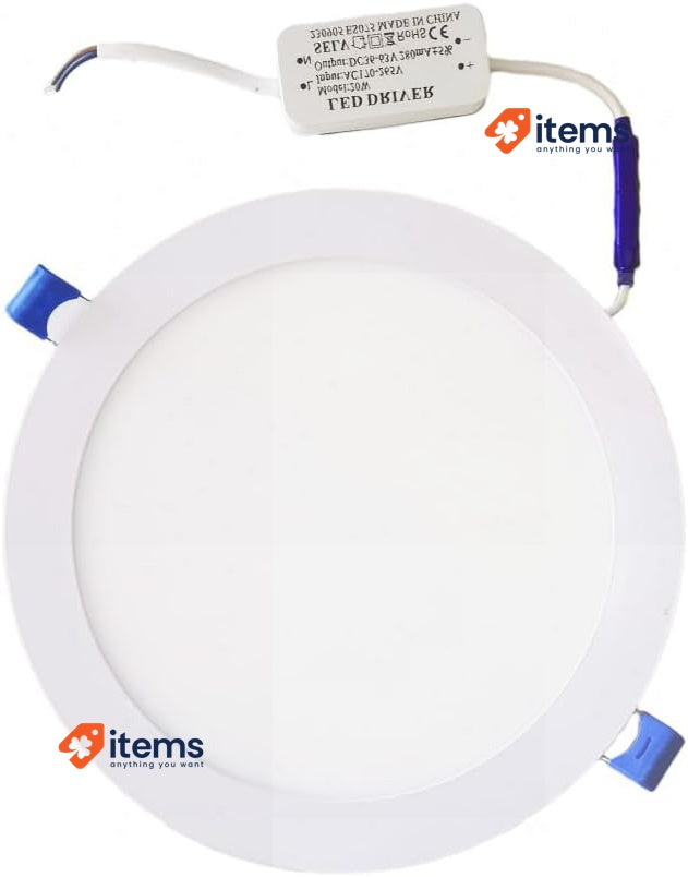 LEDUNI Round LED Recessed Panel Light, 20W, Circular, 2000LM Cold White 6000K